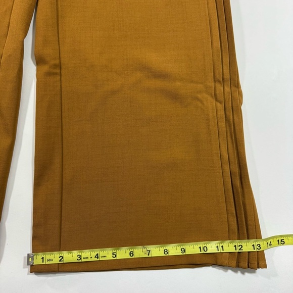 New Commense Side Pleated Wide-Leg Pants Rust Brown - Picture 7 of 8